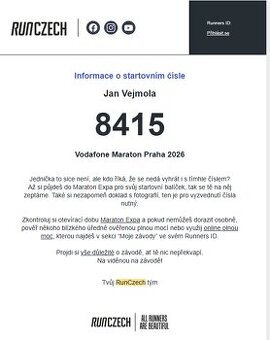 Maraton Praha Vodafone Prague Marathon 2026