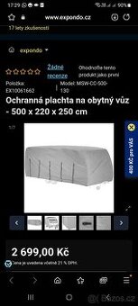 Ochranná plachta na obytný vůz