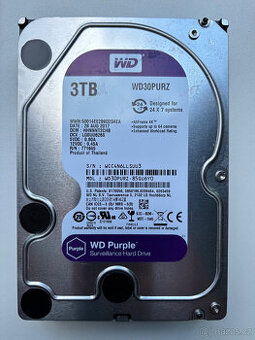 WD Purple 3TB, WD30PURZ, SATAIII, 3.5"