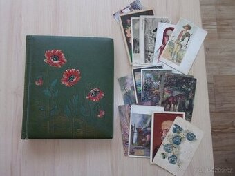 STARÉ ALBUM, ZÁSOBNÍK + POHLEDNICE, DOPISNICE...
