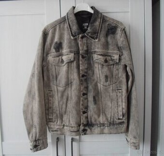 Šedá trhaná riflová bunda džíska - XS, S, M