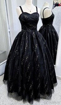 NOVÉ plesové šaty ČERNO-ZLATÉ