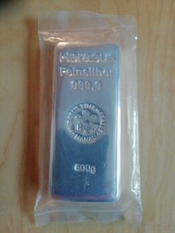 Investiční stribro 500g - 0.5 kg investiční slitek