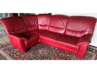 Luxusní rohová kožená sedací souprava, 2987