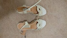 Plesové kožené sandálky Janet D. - 1
