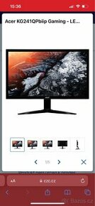 LCD monitor ACER Nitro 24” 144Hz, 1ms, HDMI, DP