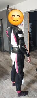 Dámská kombinéza Street Racer Kiara černo-bílo-fluo růžová