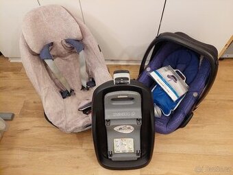 Maxi Cosi set: 2x autosedačka (0-13 kg a 9-18 kg) + základna