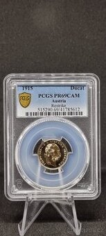 Dukát Františka Josefa I. 1915 PCGS PR69 (NOVORAŽBA)