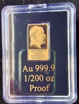 Zlatá cihlička 999/1000 Masaryk