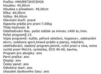 Pračka značky beko