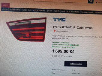 BMW X3 - zadní brzdové světlo - zn.TYC