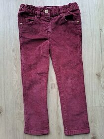 Dívčí manšestrové kalhoty F&F, vel. 104