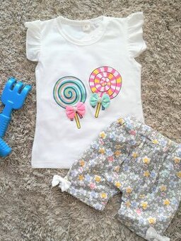 Set kraťasy a tričko vel.12-18měsíců, nové