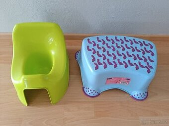 Dětská protiskluzová stolička/stupínek Hippo+nočník