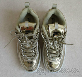 Dámské zlaté chunky tenisky sneakersy Fila 38