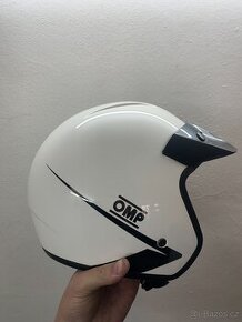 Přilba OMP Star - bíla vel. M