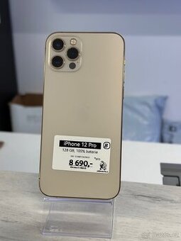 iPhone 12 Pro - 128GB - 100% BAT - 6M ZÁRUKA - GOLD