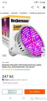 ŽÁROVKA PRO RŮST PĚSTOVÁNÍ ROSTLIN LAMPA PANEL FULL SPECTRUM - 1