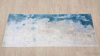 Modro-krémový pratelný běhoun 80x200 cm Blue Waves Vitaus