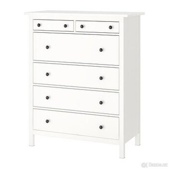 Nová komoda IKEA HEMNES, 6 zásuvek, bílá – nerozbalená