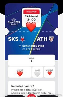 Slavia x Athletico Bilbao TOP místa