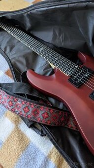 Schecter C1-SGR, Walnut satin, Orange crush