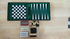 Společenské hry v koženém cestovním obalu - NOVÉ