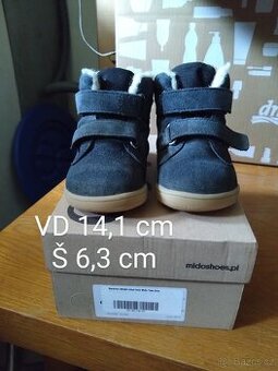 Zimní barefoot boty Mido s membránou velikost 23