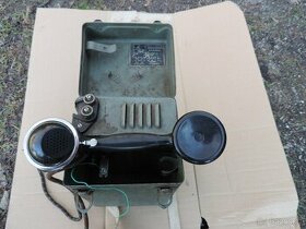 Válečný polní telefon Ericson, ruský, rarita.