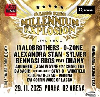 Radio Kiss Milennium Explosion 02 ARENA - SOBOTA 19:00