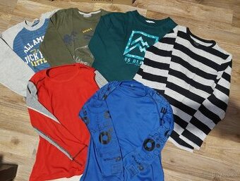 Trička dlouhý rukáv vel. 134/140, 146