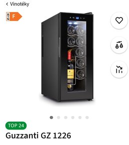 Prodám Vinotéku. Guzzanti GZ 1226,TOP stav,