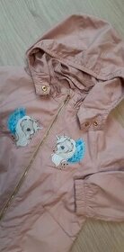 přechodova bunda s jednorožcema s podšivkou