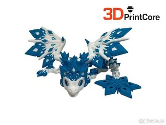 Flexi Big Snowflake Dragon – pohyblivý model