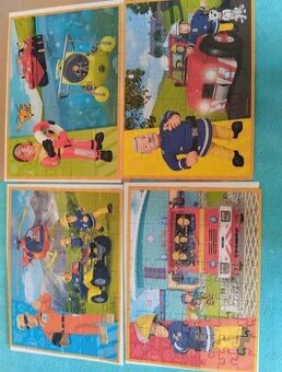 Puzzle Požárník Sam 4 v 1