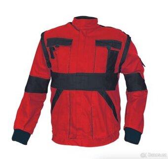 Pracovní BUNDA MAX - vel. 56 - ČERVENÁ/ČERNÁ
