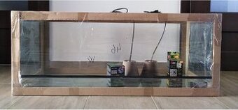 LTerárium 100x40x40cm nové ,sila skla 5 mm, 2x světla , žáro