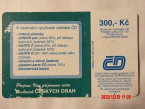 Karta ČD asi rok 1996 - 1