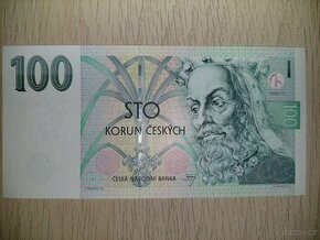 Prodám bankovky ČR 100Kč z roku 1997 - 1