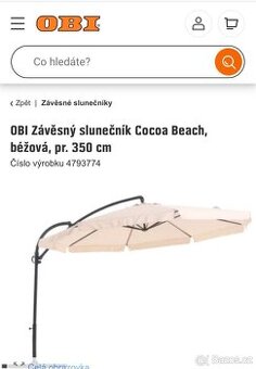 Závěsný slunečník Cocoa Beach