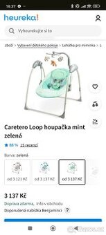 Dětská houpačka CARETERO LOOP mint