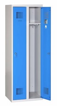 Svařované šatní skříně Raphael, 2 oddíly, cylindrický zámek