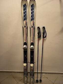Prodám lyže K2, lyžáky Rossignol a hůlky K2