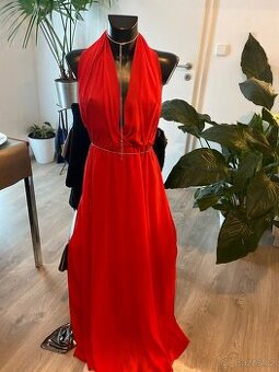 Dolce Gabanna saty dlouhá cervene plesove 36