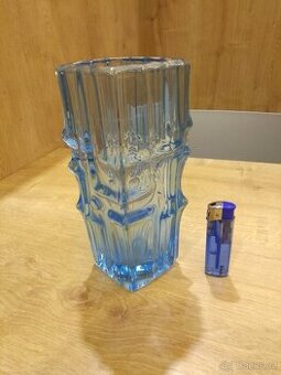 Váza hutní sklo modrá Vladislav Urban