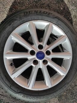 Sada alu kol Ford 16"+ letní pneu Dunlop 205/55R16 + senzor
