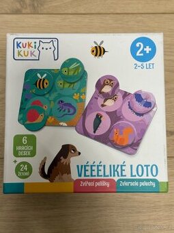 KukiKuk Véééliké loto Zvířecí pelíšky