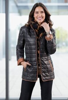 Nová prošívaná bunda s kontrastní podšívkou 40