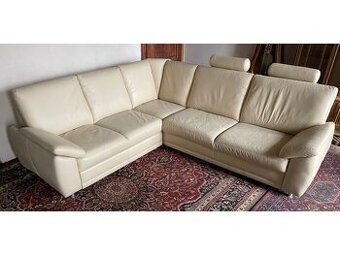 Luxusní moderní rohová kožená sedací souprava,2496